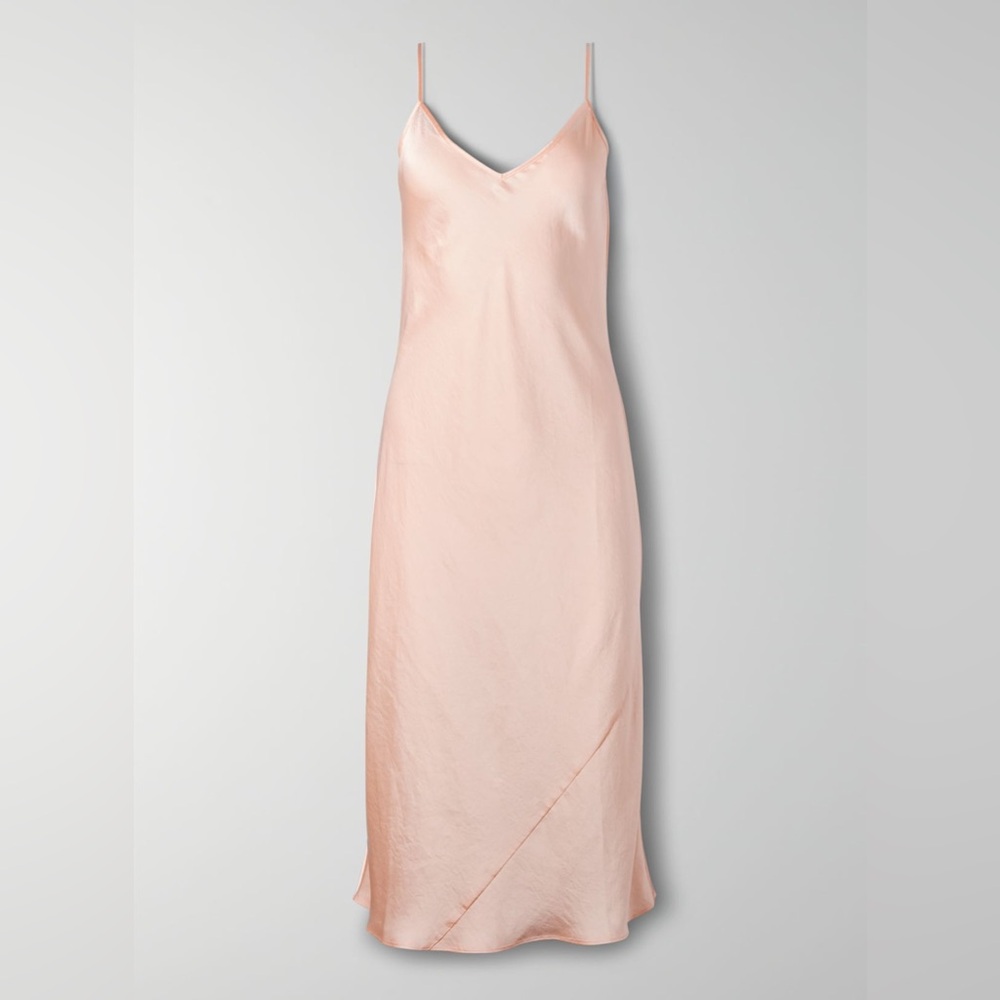 Aritzia Wilfred Size Medium Only Slip Satin Midi Dress
